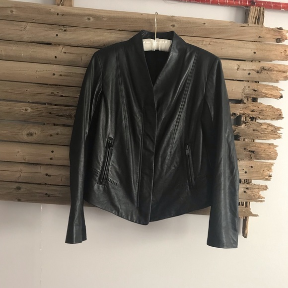 Ellen Tracy lambskin leather jacket size S/M - Picture 5 of 8
